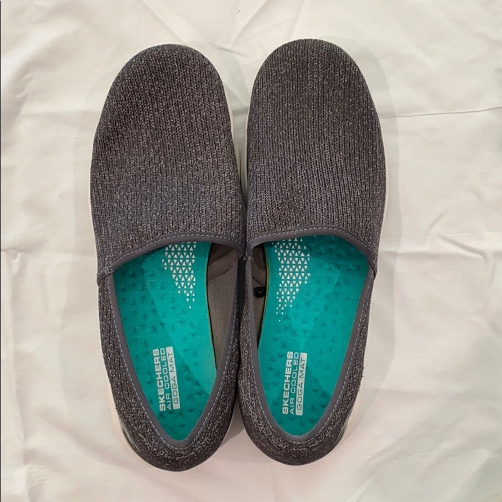 Skechers Gray Knit Loafers